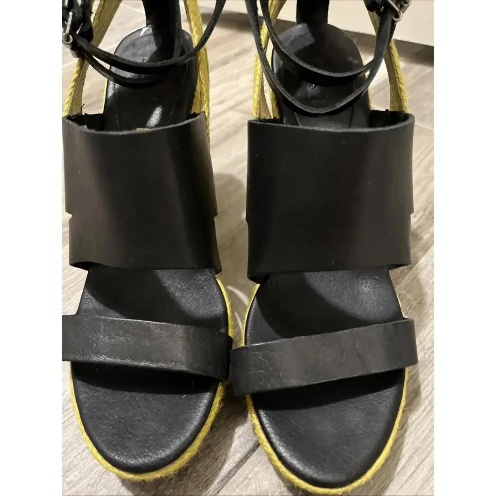 GORGEOUS DIESEL ALMA ESPADRILLE WEDGES ANKLE STRAPS SIZE US10 VGC RP $500+